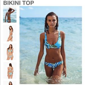 L*Space Sumatra Palm REVERSIBLE Bikini Top **NEW**